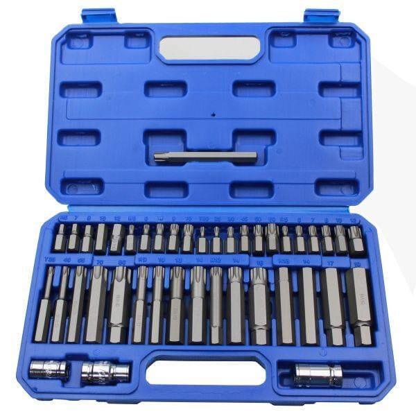 US PRO Tools 42pc Bit Set Hex, Allen, Torx, Star, Spline Bit Sockets 3/8" & 1/2" DR 2291 - Tools 2U Direct SW