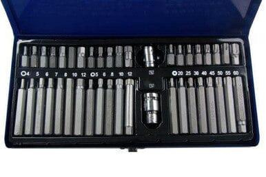 US PRO Tools 42pc Set Hex, Allen, Torx, Star, Spline Bit Sockets 3/8" 1/2" DR 1486 - Tools 2U Direct SW