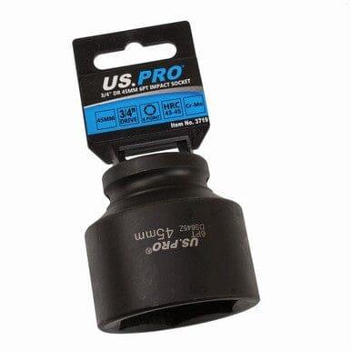 US PRO Tools 45mm 3/4" DR 6 Point Impact Socket 3719 - Tools 2U Direct SW