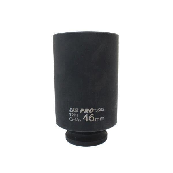 US PRO Tools 46mm 1/2" dr 12 Point 100mm Deep Hub Nut Socket, Gearbox etc 3503 - Tools 2U Direct SW