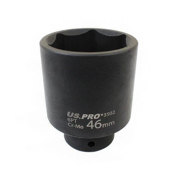 US PRO Tools 46mm 1/2" dr 6 Point Deep Impact Socket 79mm Long 3502 - Tools 2U Direct SW