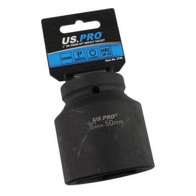 US PRO Tools 50mm 1" DR 6 Point Impact Socket 3749 - Tools 2U Direct SW