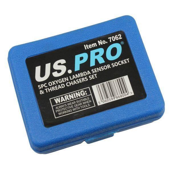 US PRO Tools 5pc Oxygen Lambda Sensor Socket, Sockets & Thread Chaser
