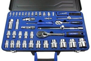 US PRO Tools 64PC 1/4" & 1/2" Dr Metric Super Lock Socket Set 3276 - Tools 2U Direct SW