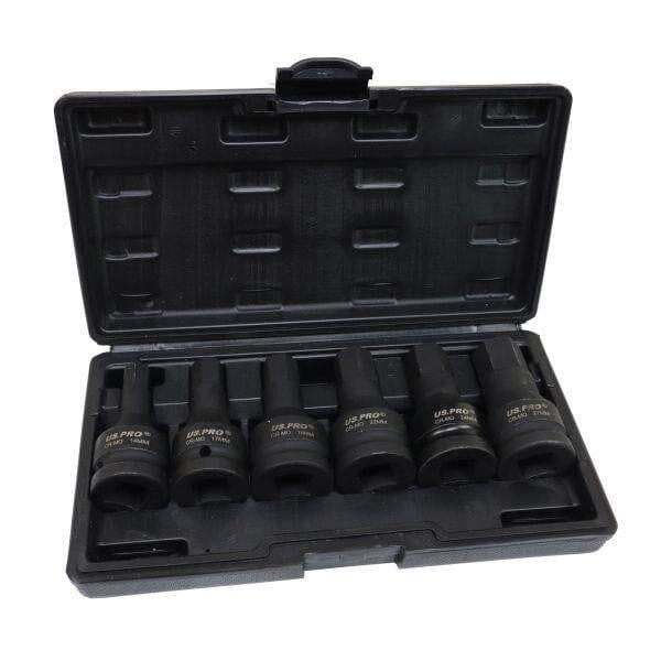 US PRO Tools 6pc 3/4" dr Impact Hex Allen Bit Socket Set Sockets 14 - 27mm 3770 - Tools 2U Direct SW