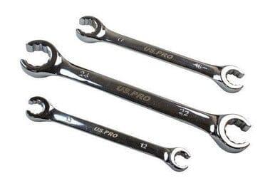 US PRO Tools 7pc 12 Point Open Brake Flare Nut Spanners Wrench Set 8 - 24mm 2044 - Tools 2U Direct SW