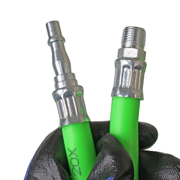 US PRO Tools 8MM X 20 Meters HI VIS Green Hybrid Quick Release Air Hose 8244 - Tools 2U Direct SW