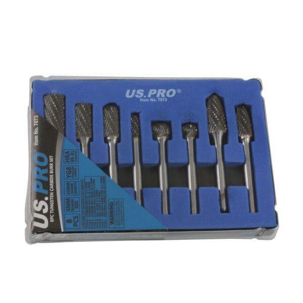 US PRO Tools 8pc 6mm Carbide Burr Set Burrs Tungsten Steel Hole enlarger 7073 - Tools 2U Direct SW