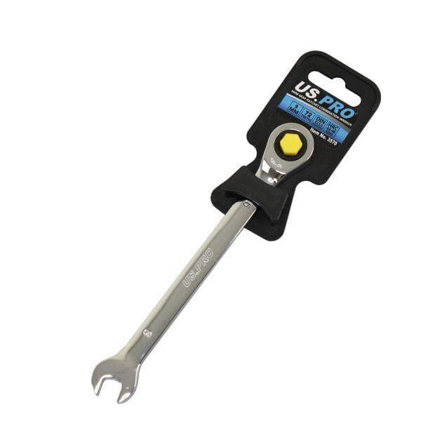 US PRO Tools 9mm Ratchet Spanner Wrench 72 Teeth Open & Ring End Wrench 3570 - Tools 2U Direct SW