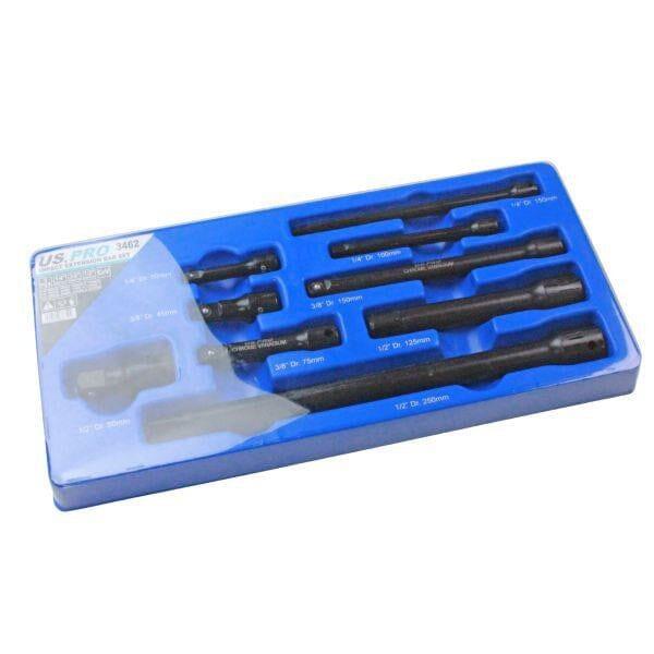 US PRO Tools 9pc 1/4" 3/8" 1/2" dr Impact Extension Bar Set For Sockets 3462 - Tools 2U Direct SW