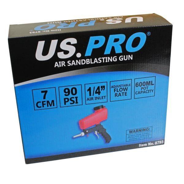 US PRO Tools Abrasive Sandblasting Gun Shot Blast Sanding Air Gun With Tank 8793 - Tools 2U Direct SW