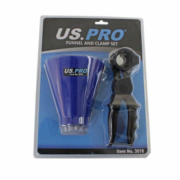 US PRO Tools Handsfree Oil Funnel Set With Holding Clamp When Pouring 3016 - Tools 2U Direct SW