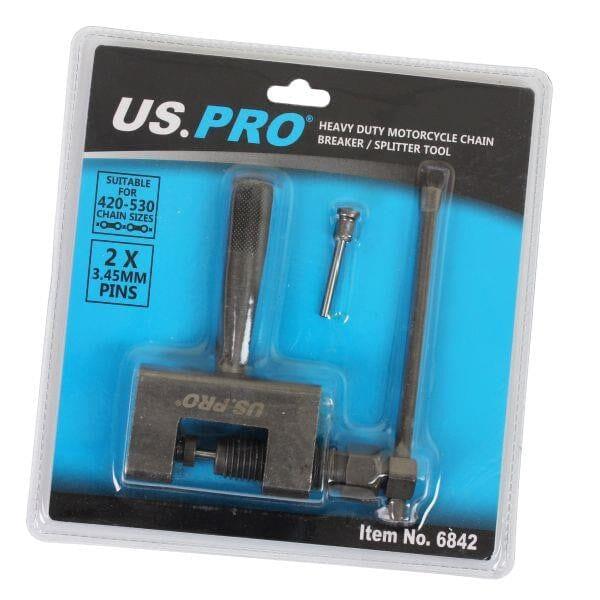 US PRO Tools Heavy Duty Motorcycle Chain Breaker / Splitter Tool 420 - 530 6842 - Tools 2U Direct SW