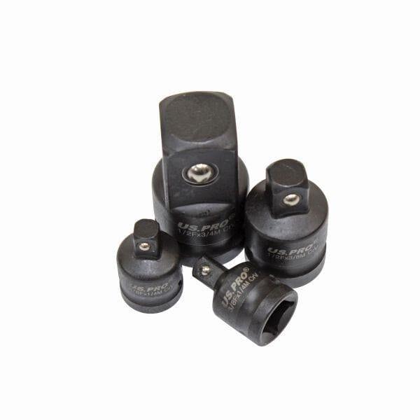 US PRO Tools Impact Socket Adaptor Set 1/4" 3/8" 1/2" 3/4" Drive step up/down reducer 3505 - Tools 2U Direct SW