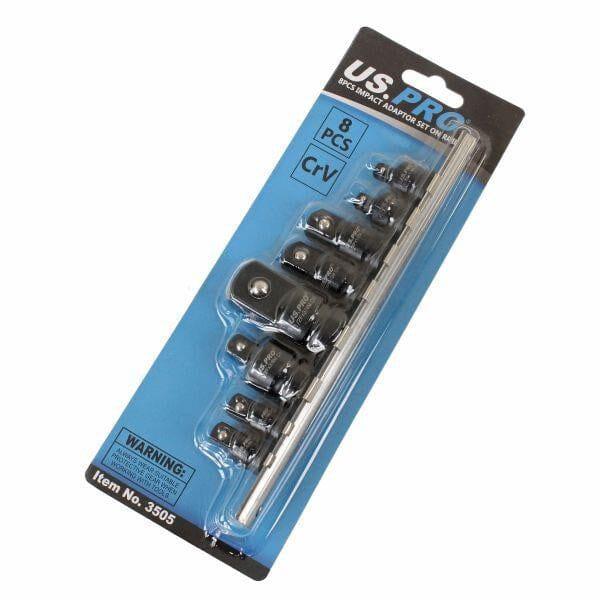 Westward Impact Socket Adapter Set, 1/4 in, 3/8 in, 1/2 in, 3/4 in, 1 in Input Drive Size, Black Oxide 45KG87 Westward Impact Socket Adapter Set, 1/4 in, 3/8 in, 1/2 in, 3/4 in, 1 in Input Drive Size, Black Oxide 45KG87
