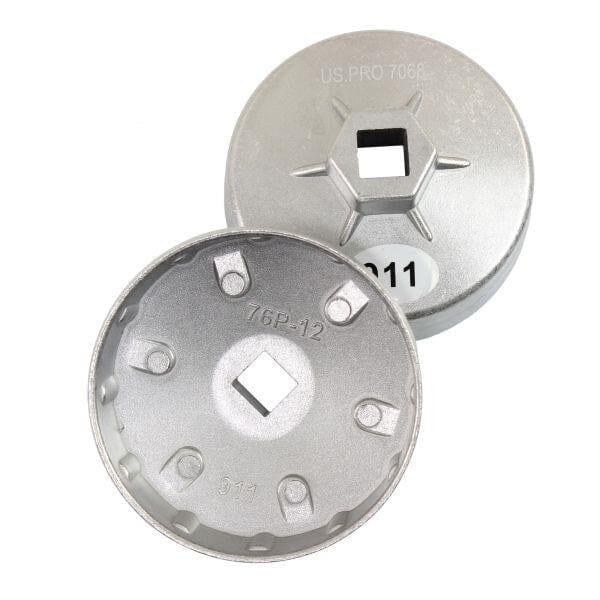 US PRO Tools Oil Filter Wrench 80mm x 12 Flutes 1/2" dr Ford Mazda 7068 - Tools 2U Direct SW
