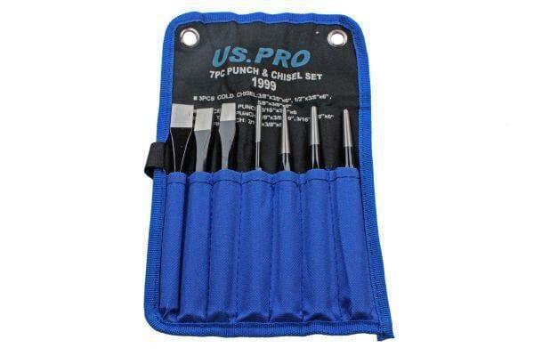 US PRO Tools Punch Chisel Set 7pc Cold Chisel Center Punch PIN Punch Taper Punch 1999 - Tools 2U Direct SW