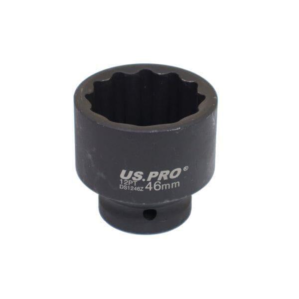 US PRO Tools Single 46MM 3/4" DR 12PT Impact Socket 3708 - Tools 2U Direct SW