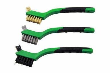 Vewerk 3pc Mini Wire Brush Set Nylon Brass Steel Brushes Cleaning 175mm 2134 - Tools 2U Direct SW