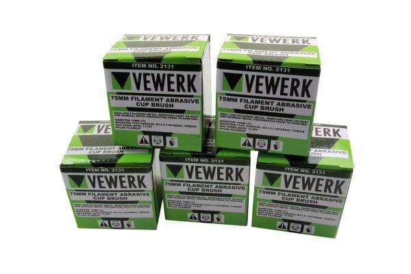 Vewerk 75MM Nylon Filament Abrasive Cup Brush X 10 2131 - Tools 2U Direct SW