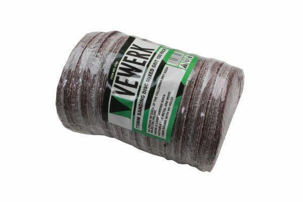 VEWERK 75MM Sanding Discs Mixed Grit 100 pack 40,80,120,180, 240 Grit 8180 - Tools 2U Direct SW