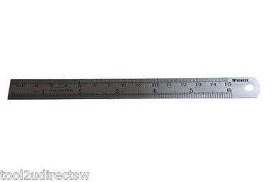 VEWERK BY BERGEN 6" 150mm LONG STAINLESS STEEL RULER B2721 - Tools 2U Direct SW