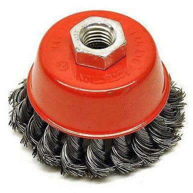 VEWERK (BY BERGEN) 75mm M14 TWIST CUP KNOT STEEL WIRE BRUSH B2101 - Tools 2U Direct SW