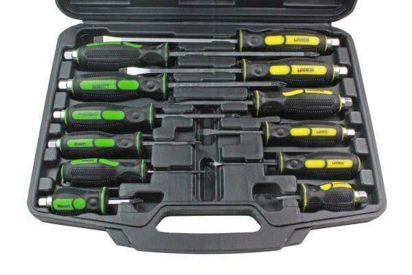 VEWERK Tools 12 Piece Screwdriver Set Pozi + Slotted 1620 - Tools 2U Direct SW